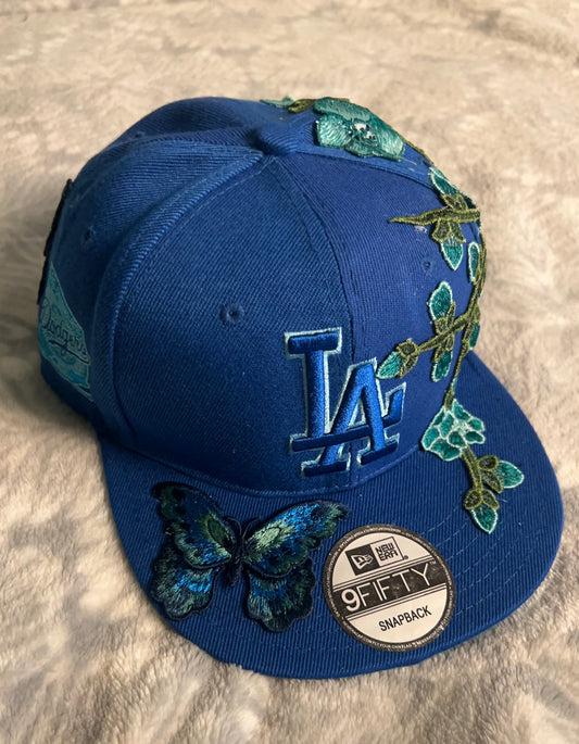 Custom L.A Dodgers Hat SnapBack Blue