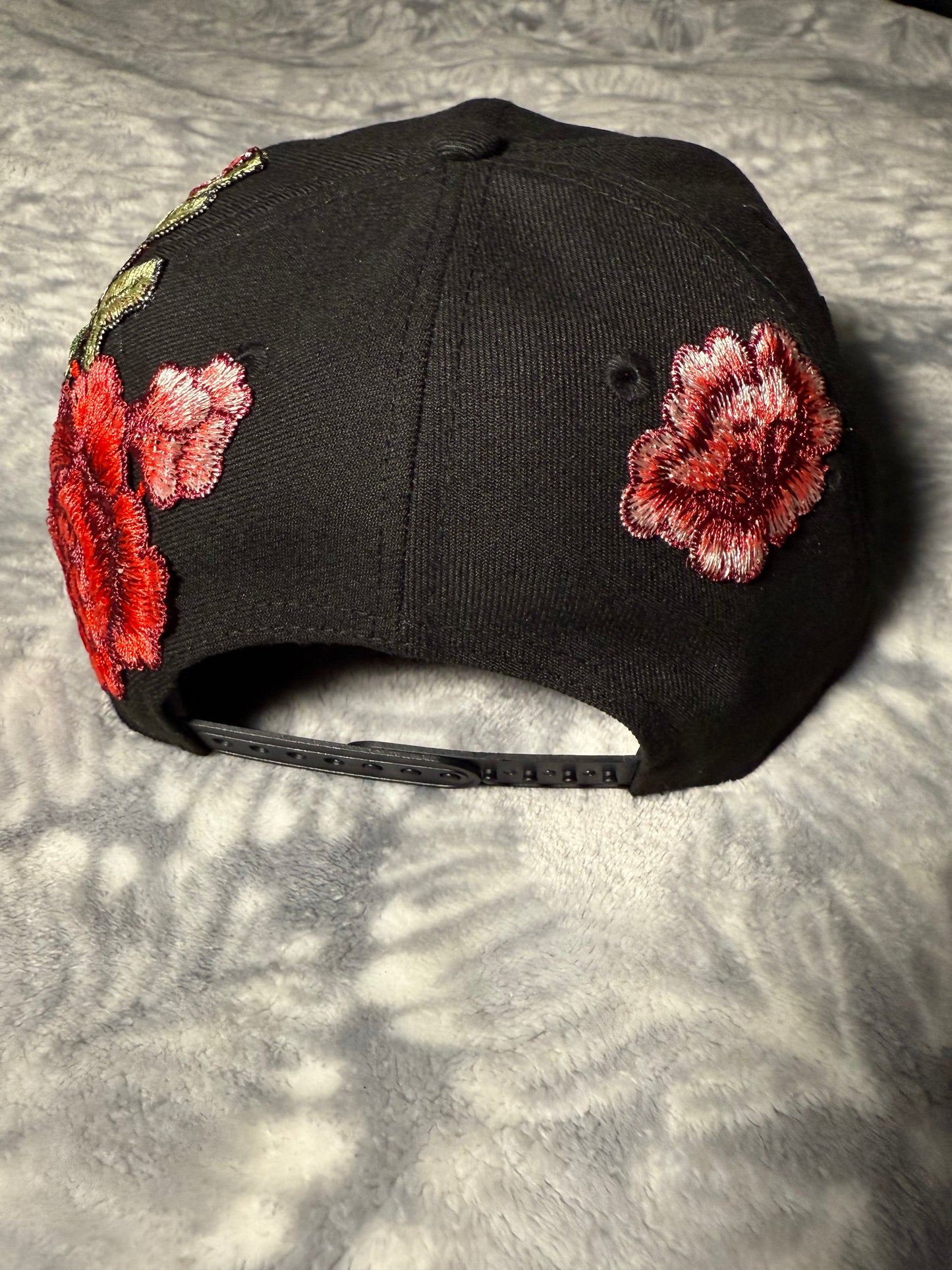 Custom L.A Dodgers Hat SnapBack Red Rose