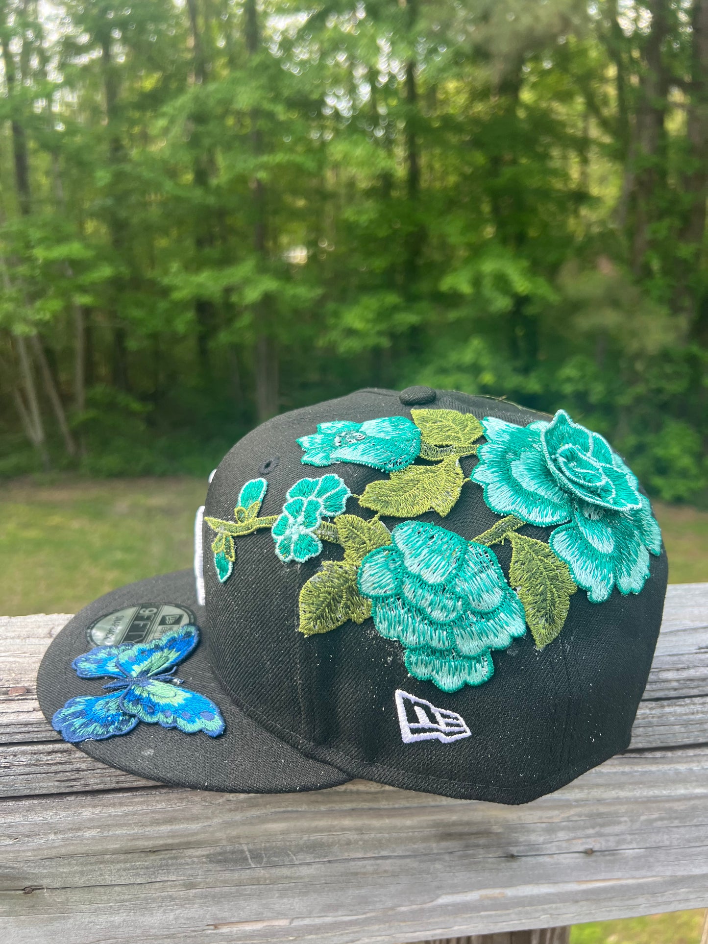 Custom L.A Dodgers Hat SnapBack Peacock